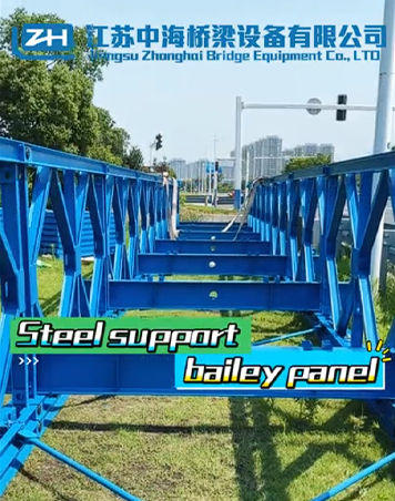 Puente Bailey duradero de acero Q345B Puente de armadura de caja galvanizada por inmersión en caliente