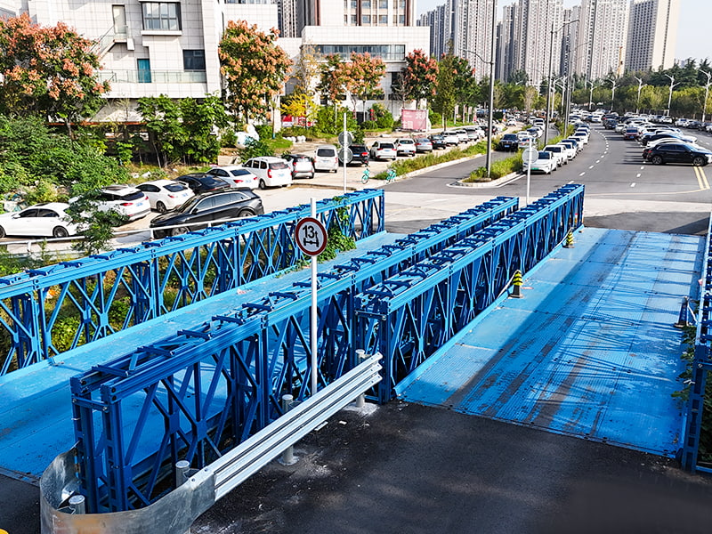 Puente Bailey CB 200 Puente Bailey reforzado de dos carriles, una sola capa y dos filas