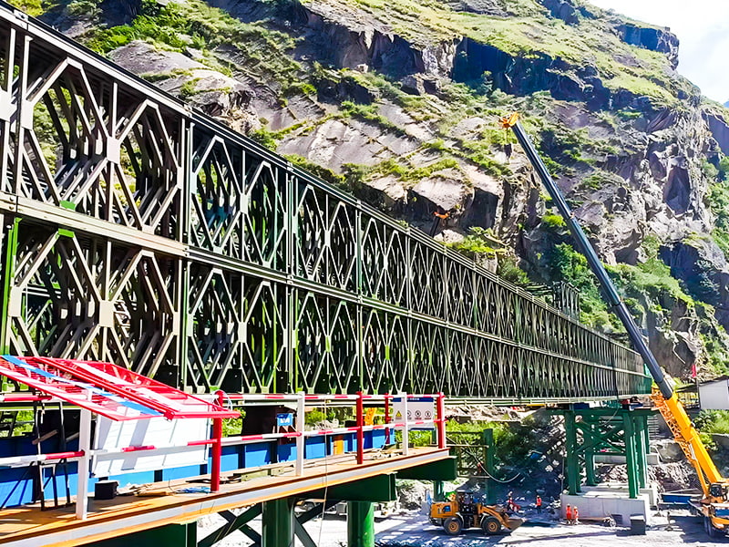 Puente Bailey CB 200 Puente Bailey reforzado de doble capa y cuatro filas