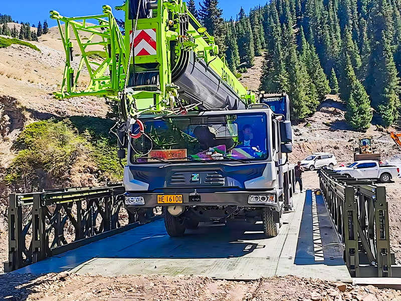 Puente Bailey CB100 Puente Bailey anticorrosión pintado reforzado de una sola capa y triple fila