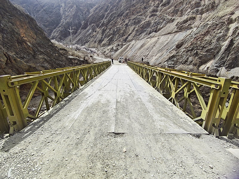 Puente Bailey CB 100 Puente Bailey de una sola capa y doble fila pintado resistente a la corrosión