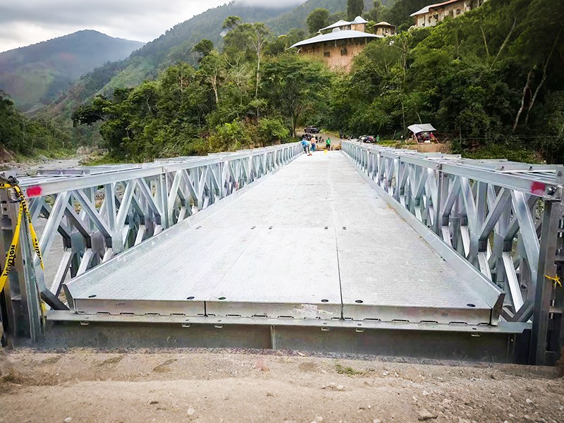 Puente Bailey CB 100 Puente Bailey galvanizado personalizado de una sola capa y doble fila