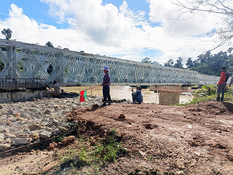 Puente Bailey CB 200 Puente Bailey galvanizado reforzado de una sola capa y doble fila